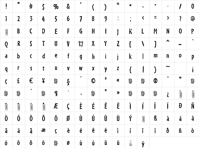 Cafecoco Bold font glyphpreview