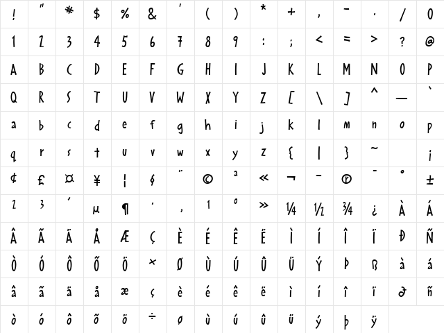 Smile ICG Medium Regular font glyphpreview