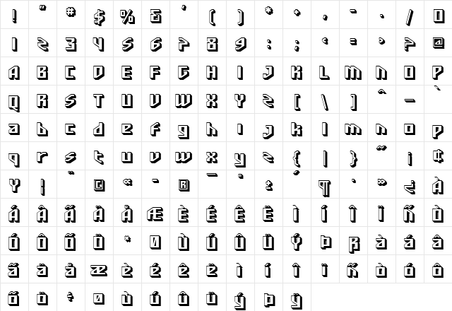 SF Funk Master Regular font glyphpreview