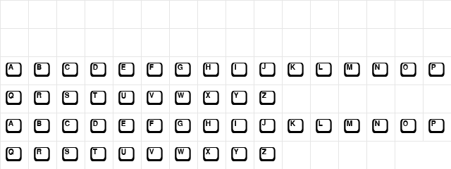 Key Taps Regular font glyphpreview