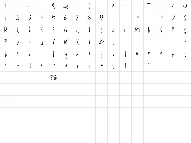 Stingray Lite Regular font glyphpreview