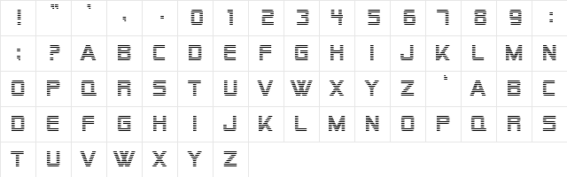 SF Alien Encounters Regular font glyphpreview