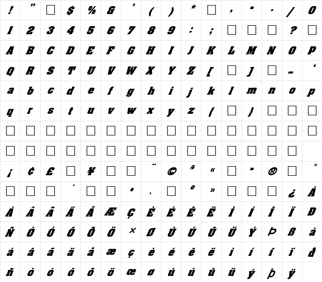 FZ ROMAN 3 ITALIC Light font glyphpreview