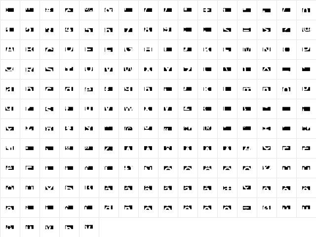 FPeep NegativeLevel font glyphpreview