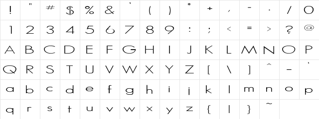 Micro-Serif Regular font glyphpreview