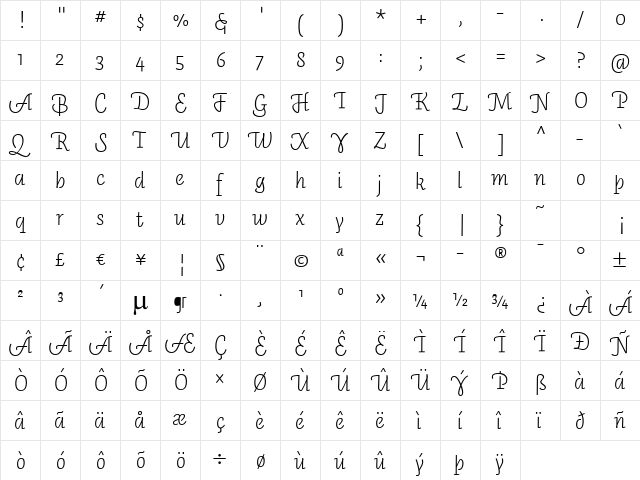 Auto 3 Light Italic font glyphpreview