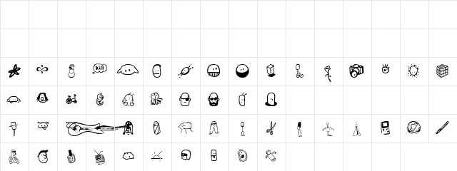 Kidz Jone Regular font glyphpreview