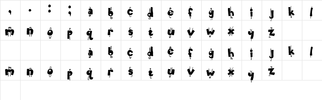 Electric Weasel Regular font glyphpreview