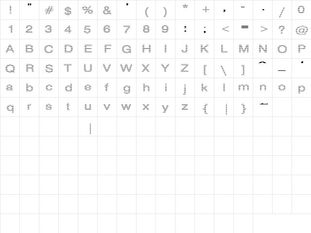 She's On Fire 1 Regular font glyphpreview