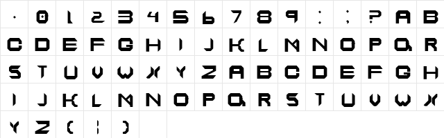 ETHERIA CUT font glyphpreview