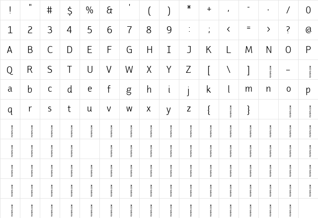 FaceplateSansAGaugeLE Regular font glyphpreview
