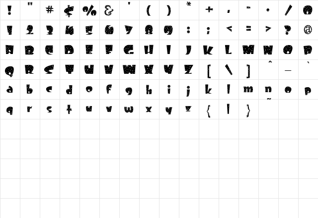 Freckle Regular font glyphpreview