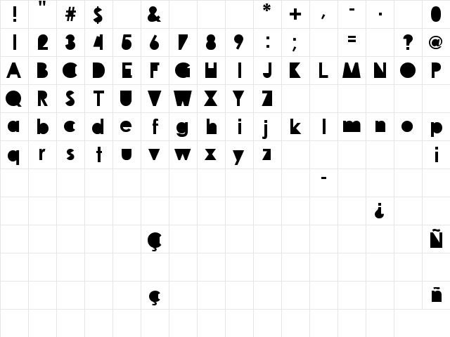 travellers Regular font glyphpreview