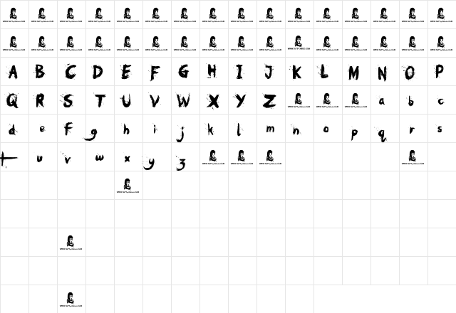 Oh No Regular font glyphpreview