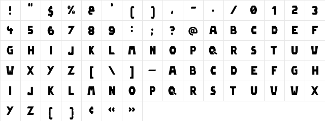 Fat Max Regular font glyphpreview