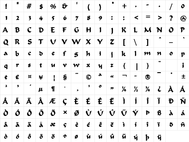 Flat Brush Bold font glyphpreview