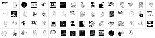 OnKleesTraces Regular font glyphpreview