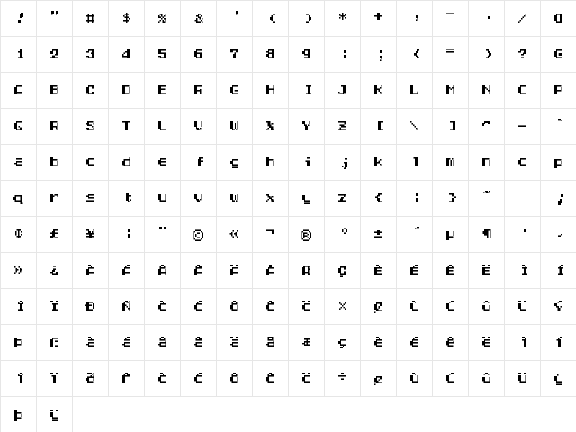 Half Eighties Regular font glyphpreview