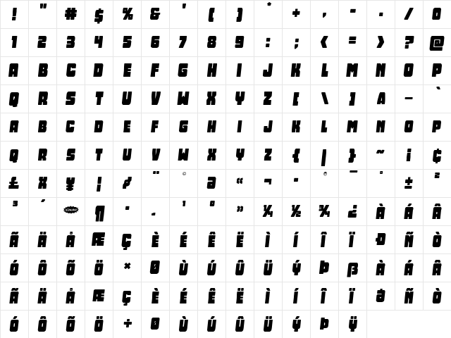 Opus Mundi Semi-Italic Semi-Italic font glyphpreview