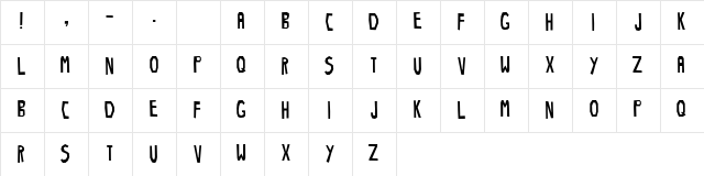 Stinko Regular font glyphpreview