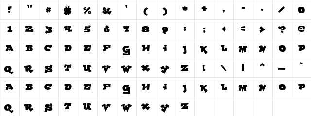 Souvenir Regular font glyphpreview