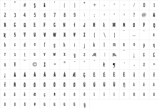 FancyCeltic Regular font glyphpreview