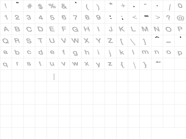 She's On Fire 3 Regular font glyphpreview