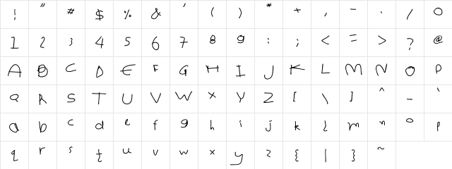 first grade lolo Regular font glyphpreview