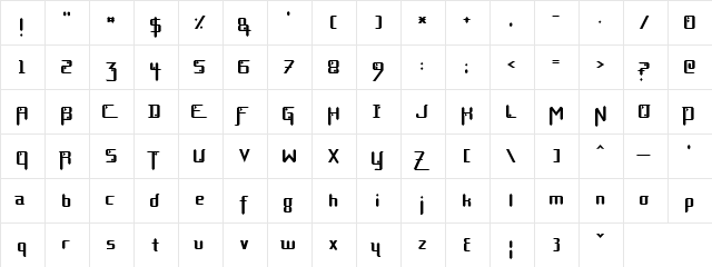 Diamond Fantasy Normal font glyphpreview