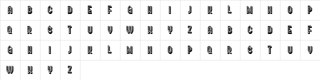 Chancellery Regular font glyphpreview