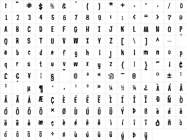 MrBubbleFont Regular font glyphpreview