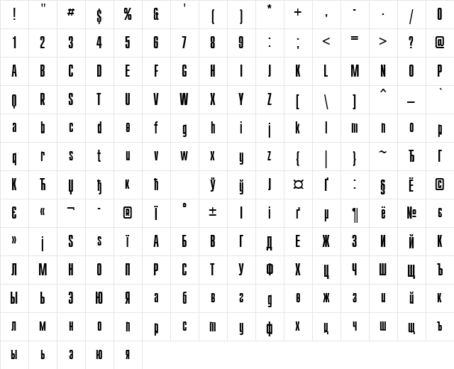 FT Content Provider Regular font glyphpreview