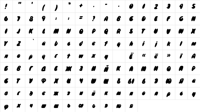 Skidoos Cyr Regular font glyphpreview