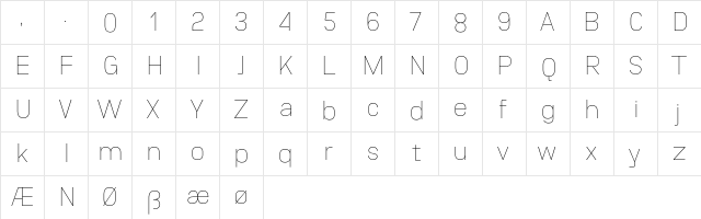 Unione *Demo ExtraLight DEMO font glyphpreview