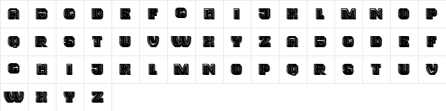 Trader College Filled Regular font glyphpreview