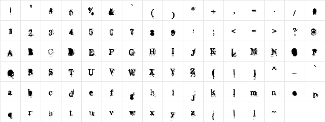 Overwork Regular font glyphpreview
