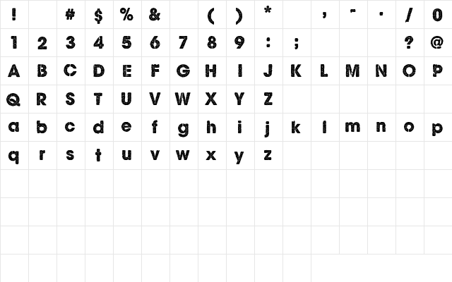 CF Ghost Stories Regular font glyphpreview