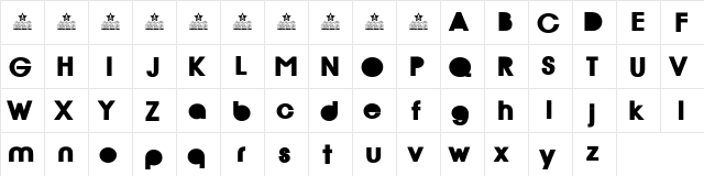 Rio Black Pesonal Use Regular font glyphpreview