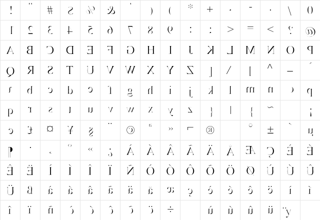DecoderRingSSK Regular font glyphpreview