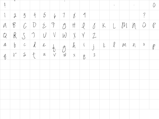 SP Inspired Regular font glyphpreview