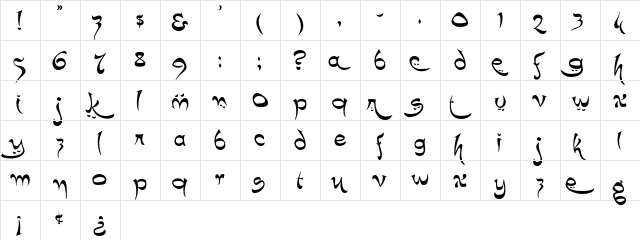 K22 Timbuctu Regular font glyphpreview