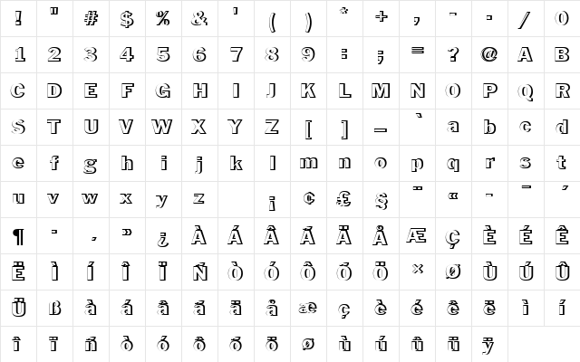FranklinGotTRegRe1 Regular font glyphpreview
