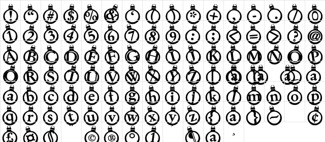 KerstKaarten Regular font glyphpreview