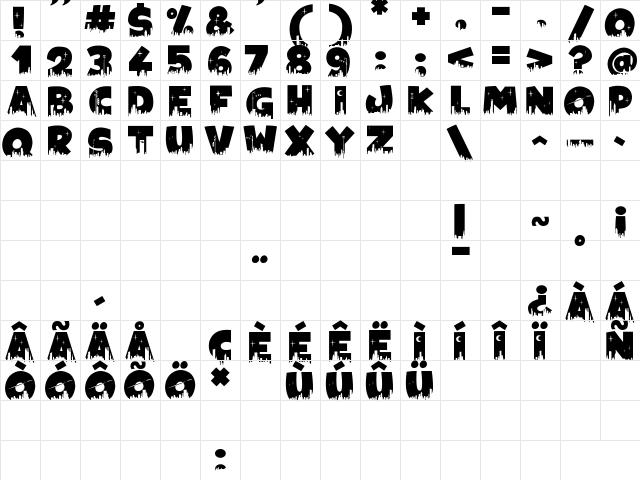 Megapoliscape Regular font glyphpreview