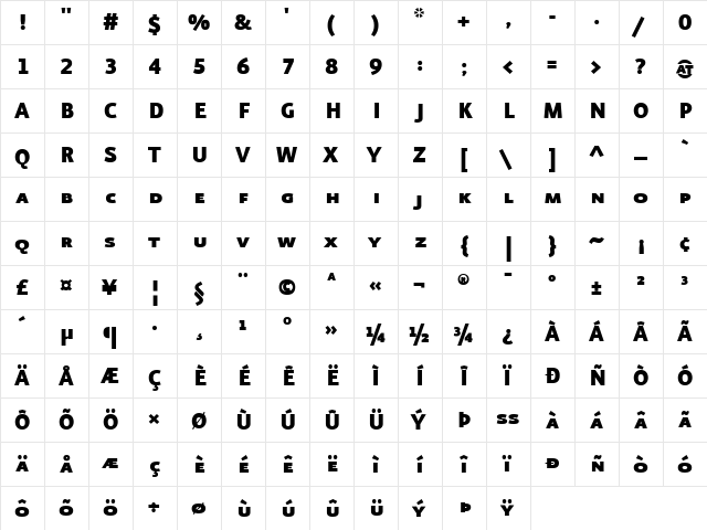 EurekaSans-BlackCaps Regular font glyphpreview