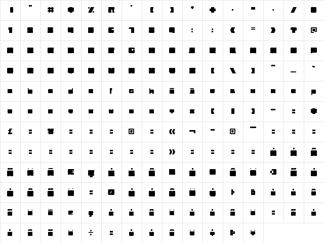 Trubik77 Regular font glyphpreview