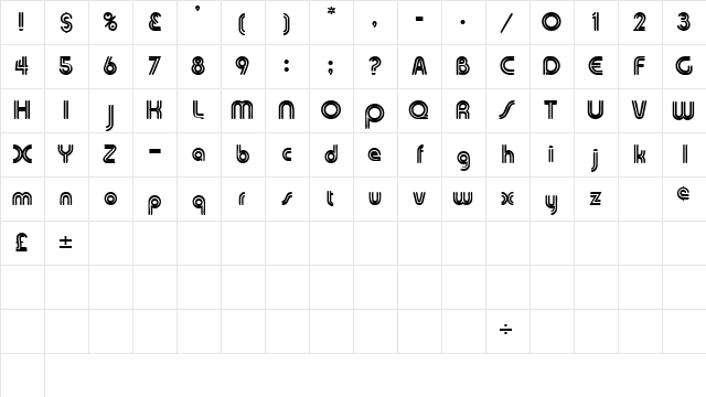 TwinkieDisplaySSK Regular font glyphpreview
