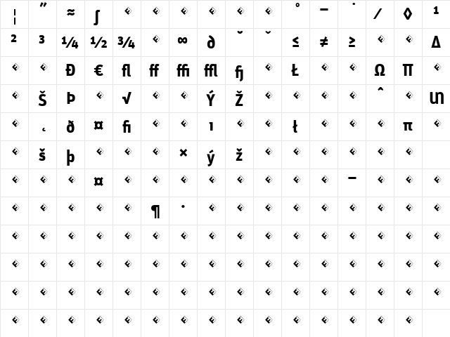 Unit-BoldExpert Regular font glyphpreview