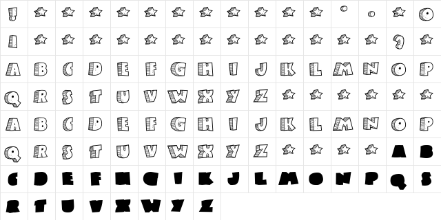 Stoney Billy Regular font glyphpreview