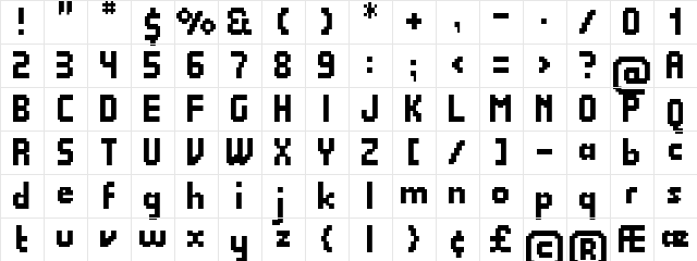 Quadrit Regular font glyphpreview